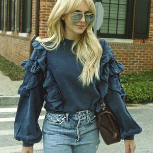 tularosa cat ruffle sweater